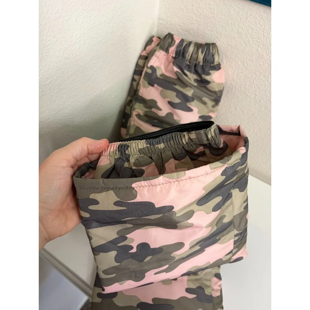 The Children's Place Girl's Ski Jacket Snow Pants Small 5/6 Pink Camo Set